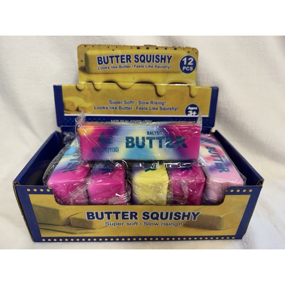Butter Squishy Rainbow Slow Rising Foam Squeeze Toy 4in
